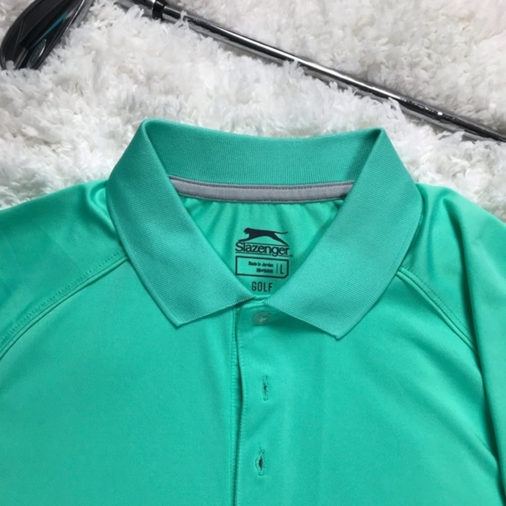 Men’s Mint Slazenger Golf Polo Shirts Sz L NWOT - Picture 5 of 5